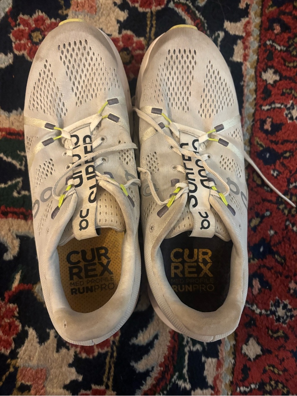 On Cloudsurfer running shoes in the White Sand colorway women’s 11